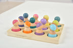 Avenlur wooden rainbow peg dolls, 12 piece set