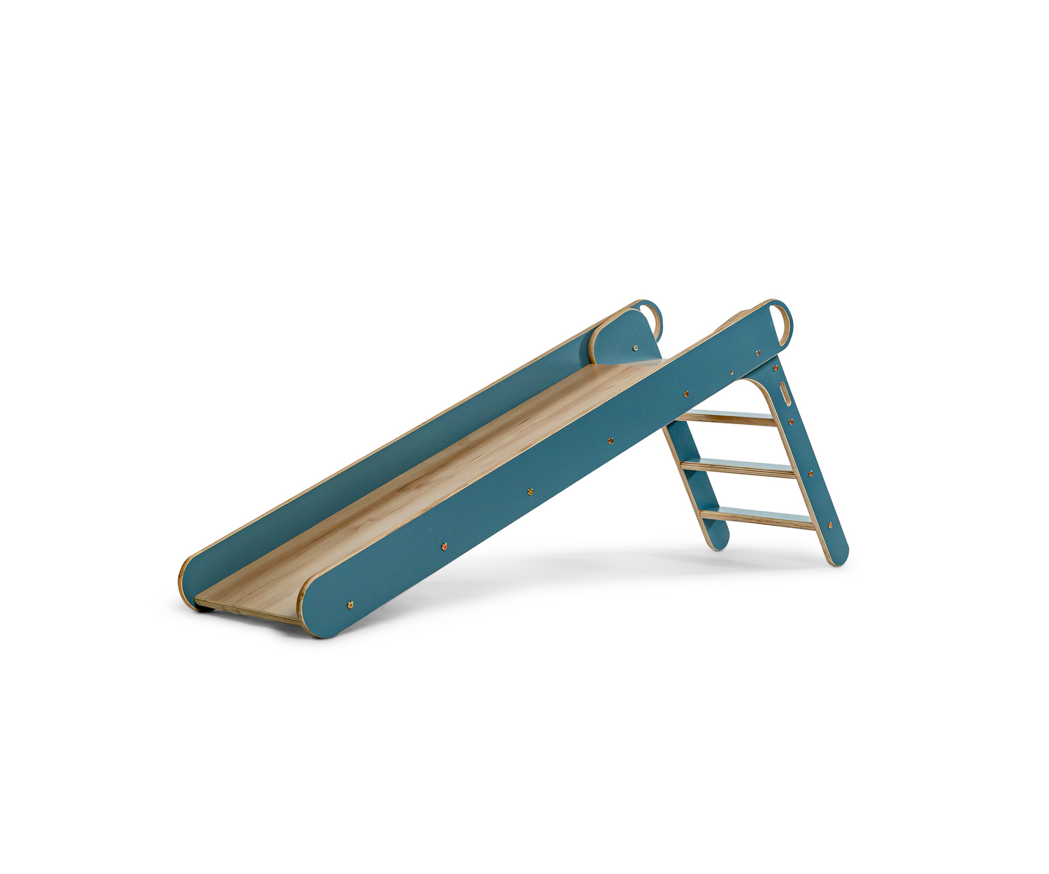 Avenlur's Holland Folding Slide in Blue - Side View