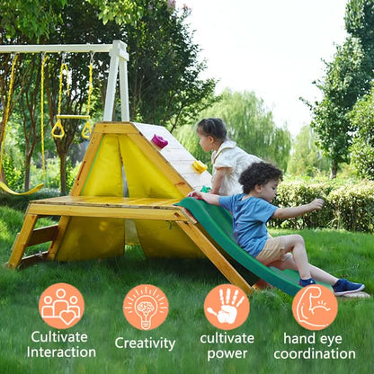 Palm - 5-in-1 Outdoor and Indoor Playground Playset