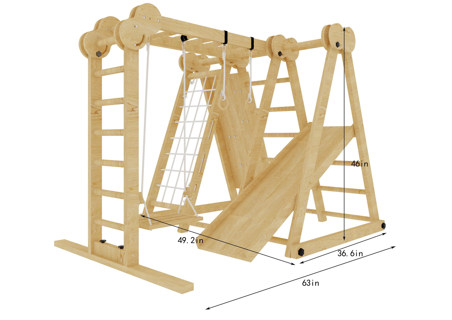 Chestnut - Jungle Gym intérieure 8 en 1 pour tout-petits